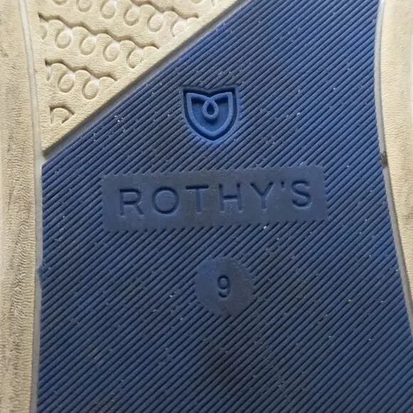 Rothys The Sneaker Shibori Blue Knit Size 9 Coastal Prep Casual Comfort - Picture 7 of 8